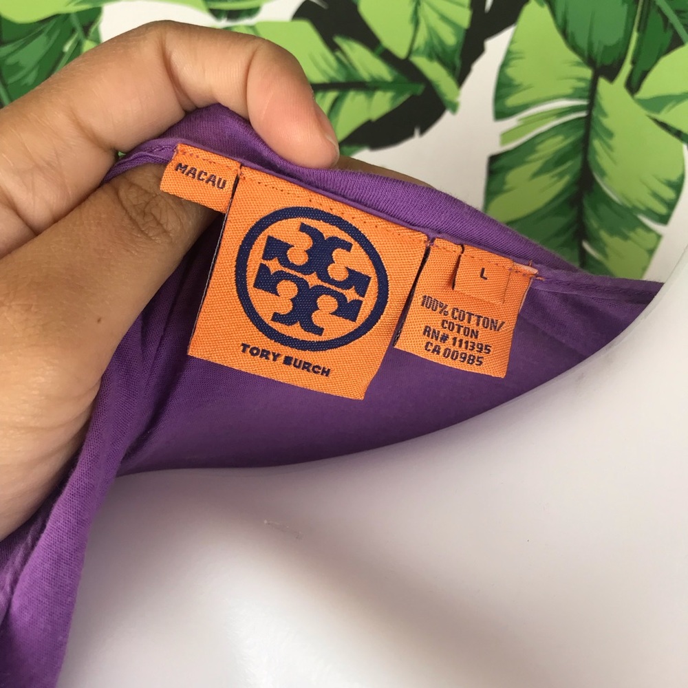 Tory Burch Purple Ruffle Tank Top - Picture 5 of 5